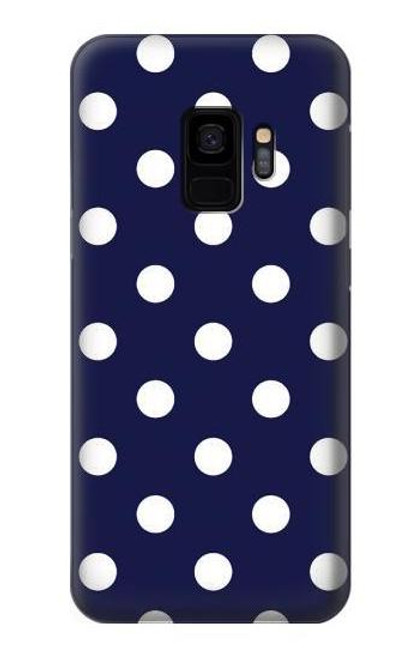 S3533 ブルーの水玉 Blue Polka Dot Samsung Galaxy S9 バックケース、フリップケース・カバー