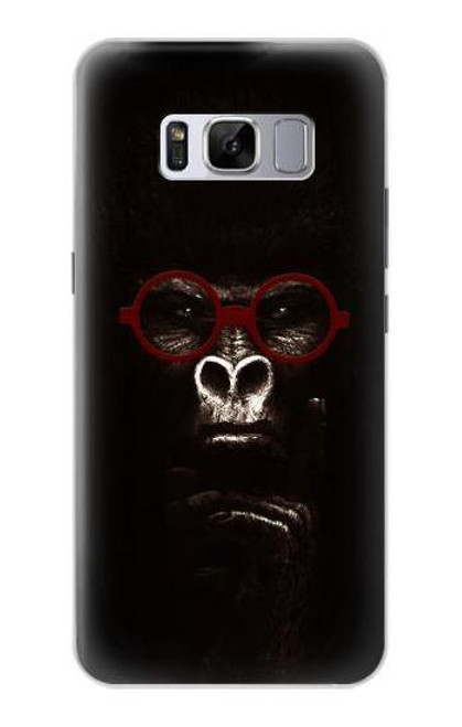 S3529 思考ゴリラ Thinking Gorilla Samsung Galaxy S8 Plus バックケース、フリップケース・カバー