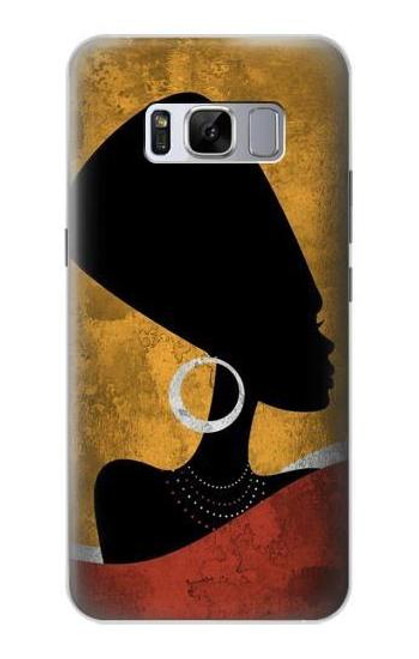 S3453 アフリカの女王ネフェルティティ African Queen Nefertiti Silhouette Samsung Galaxy S8 バックケース、フリップケース・カバー