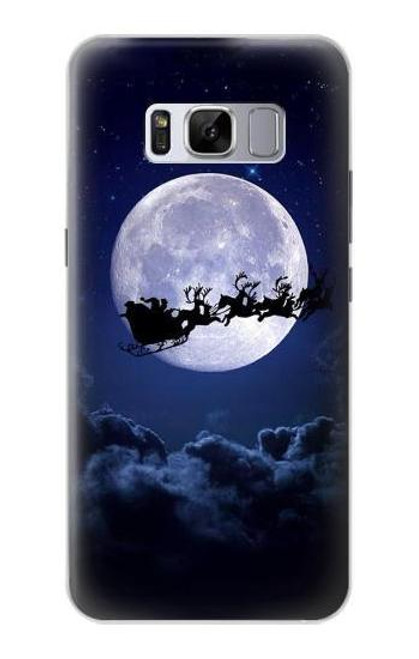 S3508 クリスマスサンタ Xmas Santa Moon Samsung Galaxy S8 バックケース、フリップケース・カバー