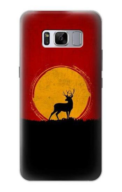 S3513 鹿の夕日 Deer Sunset Samsung Galaxy S8 バックケース、フリップケース・カバー
