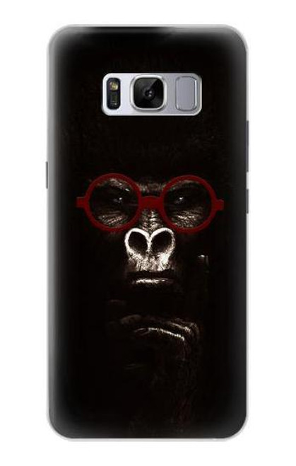 S3529 思考ゴリラ Thinking Gorilla Samsung Galaxy S8 バックケース、フリップケース・カバー