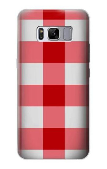 S3535 レッドギンガム Red Gingham Samsung Galaxy S8 バックケース、フリップケース・カバー