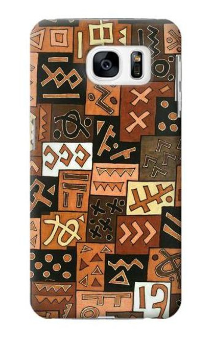 S3460 マリ芸術 Mali Art Pattern Samsung Galaxy S7 バックケース、フリップケース・カバー
