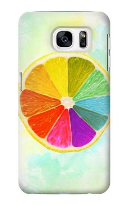 S3493 カラフルなレモン Colorful Lemon Samsung Galaxy S7 バックケース、フリップケース・カバー