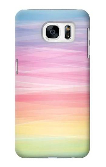 S3507 カラフルな虹 パステル Colorful Rainbow Pastel Samsung Galaxy S7 バックケース、フリップケース・カバー