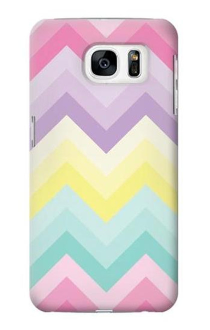 S3514 虹色ジグザグ Rainbow Zigzag Samsung Galaxy S7 バックケース、フリップケース・カバー