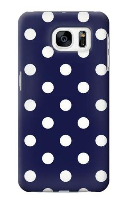S3533 ブルーの水玉 Blue Polka Dot Samsung Galaxy S7 バックケース、フリップケース・カバー