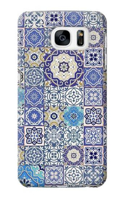 S3537 モロッコのモザイクパターン Moroccan Mosaic Pattern Samsung Galaxy S7 バックケース、フリップケース・カバー