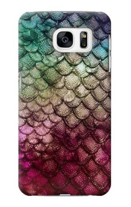 S3539 人魚の鱗 Mermaid Fish Scale Samsung Galaxy S7 バックケース、フリップケース・カバー