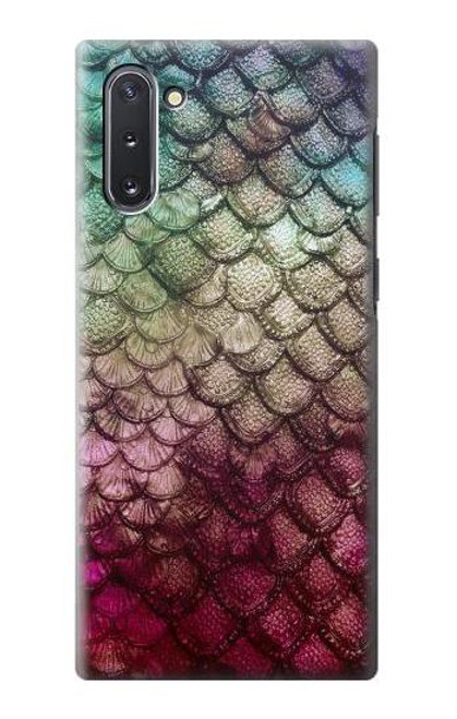 S3539 人魚の鱗 Mermaid Fish Scale Samsung Galaxy Note 10 バックケース、フリップケース・カバー