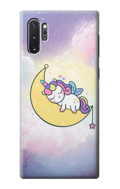S3485 かわいい眠りユニコーン Cute Unicorn Sleep Samsung Galaxy Note 10 Plus バックケース、フリップケース・カバー