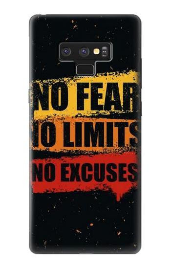 S3492 恐れのない言い訳のない No Fear Limits Excuses Note 9 Samsung Galaxy Note9 バックケース、フリップケース・カバー