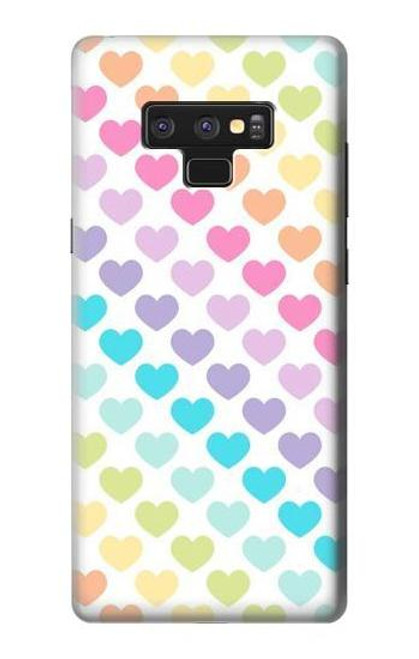 S3499 カラフルなハート柄 Colorful Heart Pattern Note 9 Samsung Galaxy Note9 バックケース、フリップケース・カバー