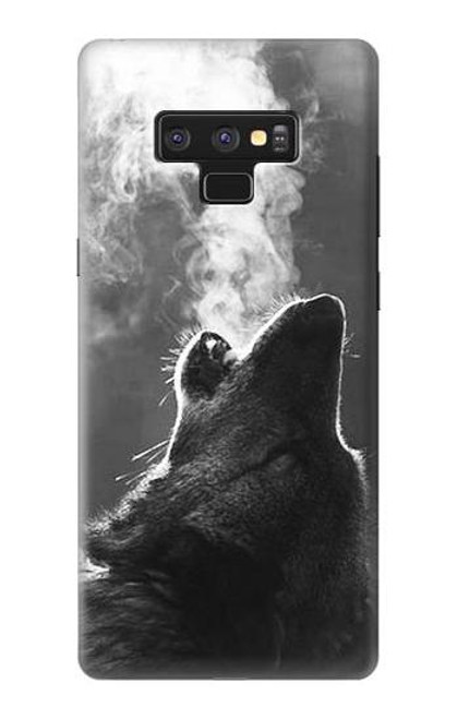 S3505 オオカミ Wolf Howling Note 9 Samsung Galaxy Note9 バックケース、フリップケース・カバー