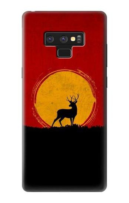 S3513 鹿の夕日 Deer Sunset Note 9 Samsung Galaxy Note9 バックケース、フリップケース・カバー