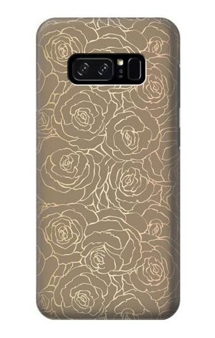 S3466 ゴールドローズ柄 Gold Rose Pattern Note 8 Samsung Galaxy Note8 バックケース、フリップケース・カバー