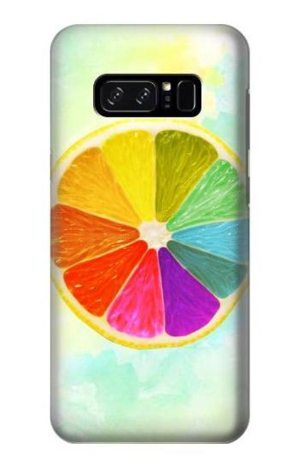 S3493 カラフルなレモン Colorful Lemon Note 8 Samsung Galaxy Note8 バックケース、フリップケース・カバー