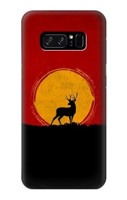 S3513 鹿の夕日 Deer Sunset Note 8 Samsung Galaxy Note8 バックケース、フリップケース・カバー