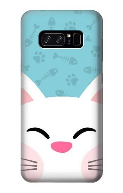 S3542 かわいい猫漫画 Cute Cat Cartoon Note 8 Samsung Galaxy Note8 バックケース、フリップケース・カバー