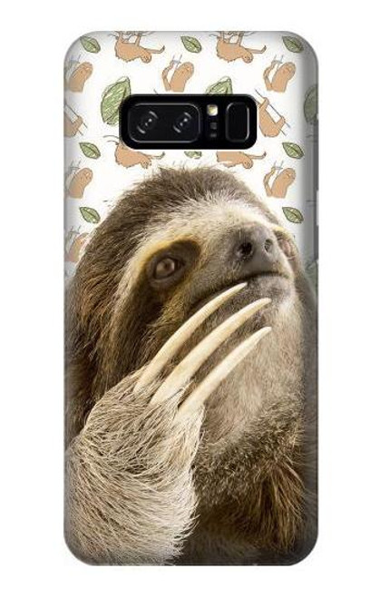 S3559 ナマケモノ Sloth Pattern Note 8 Samsung Galaxy Note8 バックケース、フリップケース・カバー