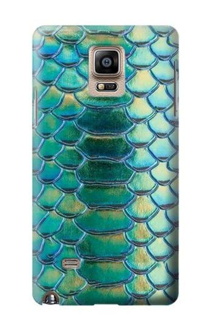 S3414 緑のヘビの鱗 グラフィックプリント Green Snake Scale Graphic Print Samsung Galaxy Note 4 バックケース、フリップケース・カバー