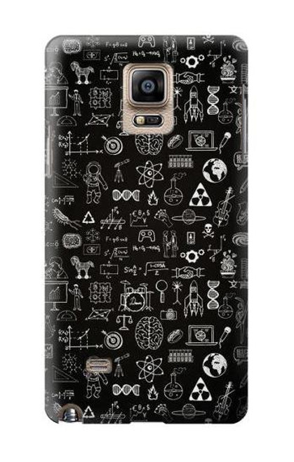 S3426 科学黒板 Blackboard Science Samsung Galaxy Note 4 バックケース、フリップケース・カバー