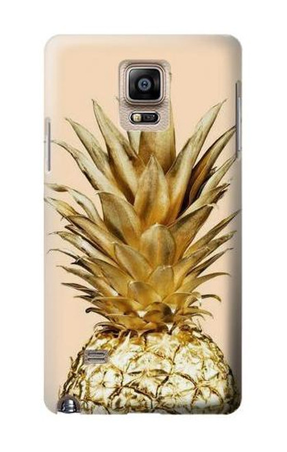 S3490 ゴールドパイナップル Gold Pineapple Samsung Galaxy Note 4 バックケース、フリップケース・カバー