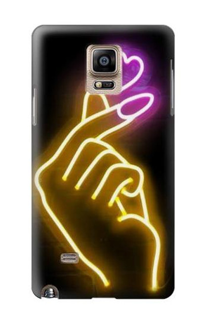 S3512 かわいいミニハート Cute Mini Heart Neon Graphic Samsung Galaxy Note 4 バックケース、フリップケース・カバー