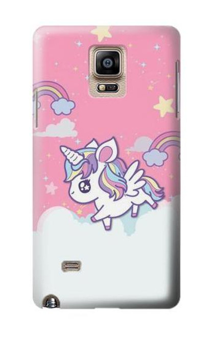 S3518 ユニコーン漫画 Unicorn Cartoon Samsung Galaxy Note 4 バックケース、フリップケース・カバー