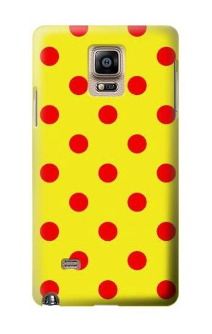 S3526 赤い水玉 Red Spot Polka Dot Samsung Galaxy Note 4 バックケース、フリップケース・カバー