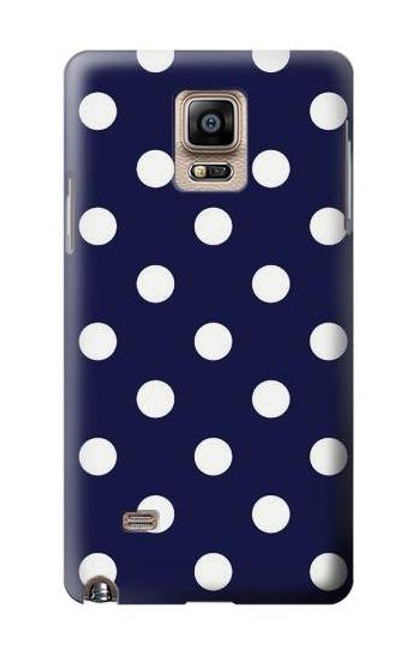 S3533 ブルーの水玉 Blue Polka Dot Samsung Galaxy Note 4 バックケース、フリップケース・カバー