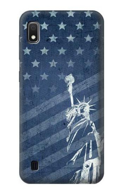 S3450 米国旗の自由の女神 US Flag Liberty Statue Samsung Galaxy A10 バックケース、フリップケース・カバー