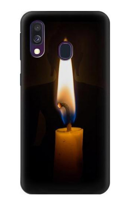 S3530 仏 Buddha Candle Burning Samsung Galaxy A40 バックケース、フリップケース・カバー
