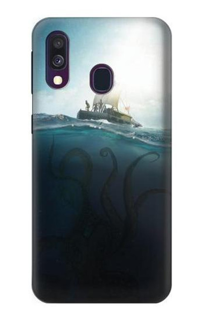 S3540 巨大なタコ Giant Octopus Samsung Galaxy A40 バックケース、フリップケース・カバー