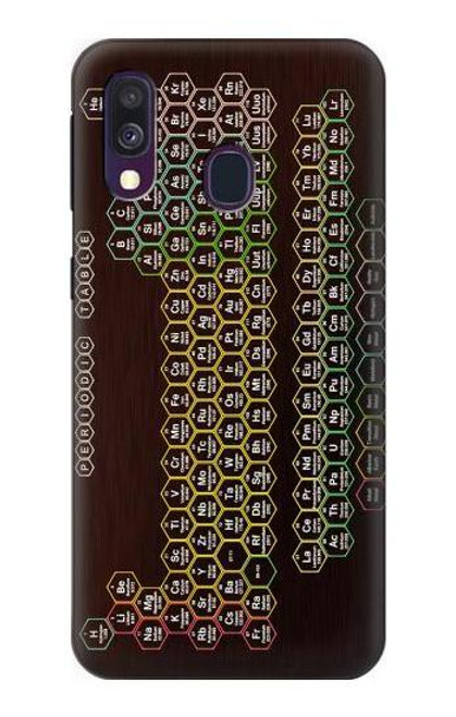 S3544 ネオンハニカム周期表 Neon Honeycomb Periodic Table Samsung Galaxy A40 バックケース、フリップケース・カバー