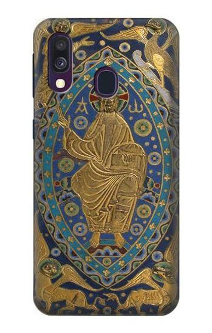 S3620 ブックカバーキリスト Book Cover Christ Majesty Samsung Galaxy A40 バックケース、フリップケース・カバー