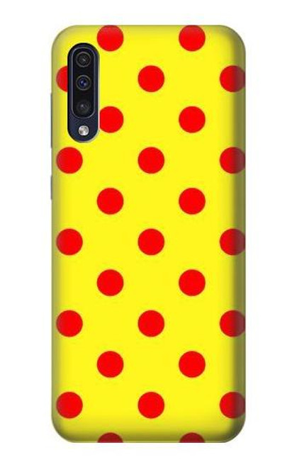 S3526 赤い水玉 Red Spot Polka Dot Samsung Galaxy A50 バックケース、フリップケース・カバー