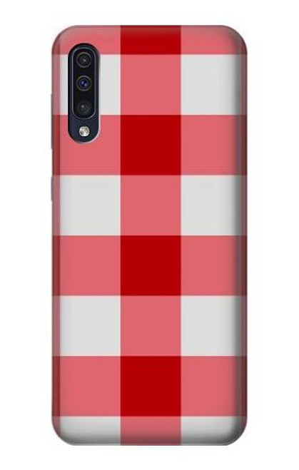 S3535 レッドギンガム Red Gingham Samsung Galaxy A50 バックケース、フリップケース・カバー