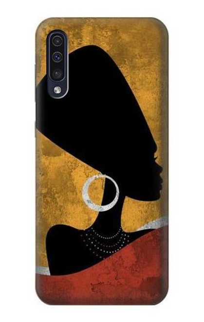 S3453 アフリカの女王ネフェルティティ African Queen Nefertiti Silhouette Samsung Galaxy A70 バックケース、フリップケース・カバー