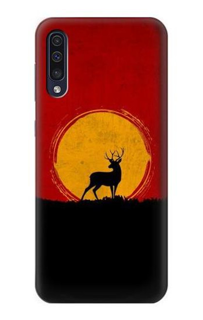 S3513 鹿の夕日 Deer Sunset Samsung Galaxy A70 バックケース、フリップケース・カバー