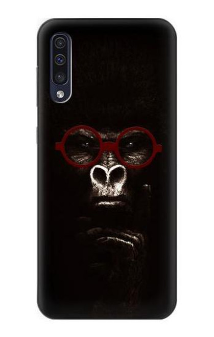 S3529 思考ゴリラ Thinking Gorilla Samsung Galaxy A70 バックケース、フリップケース・カバー