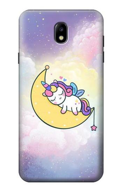 S3485 かわいい眠りユニコーン Cute Unicorn Sleep Samsung Galaxy J7 (2018), J7 Star バックケース、フリップケース・カバー