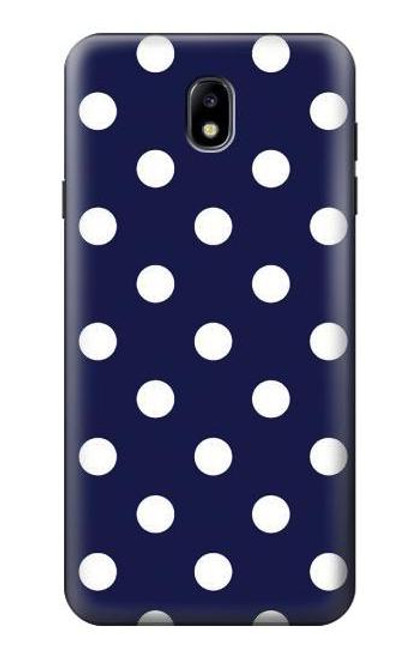 S3533 ブルーの水玉 Blue Polka Dot Samsung Galaxy J7 (2018), J7 Star バックケース、フリップケース・カバー