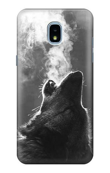 S3505 オオカミ Wolf Howling Samsung Galaxy J3 (2018), J3 Star バックケース、フリップケース・カバー