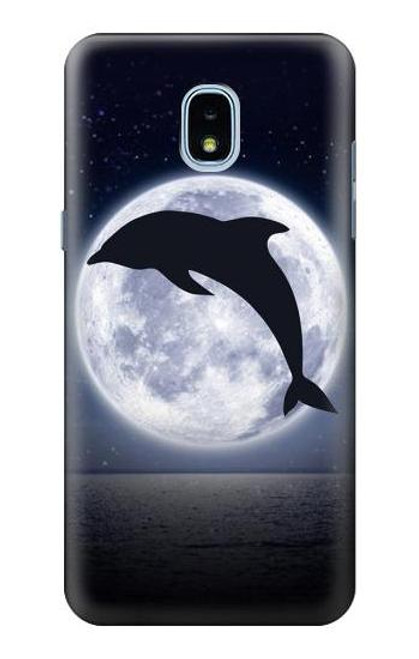 S3510 ドルフィン Dolphin Moon Night Samsung Galaxy J3 (2018), J3 Star バックケース、フリップケース・カバー