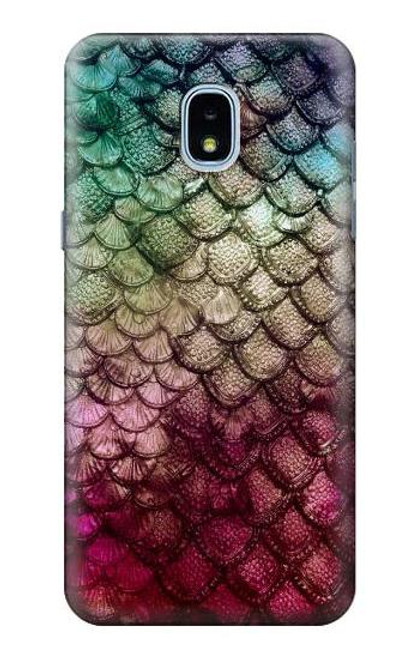 S3539 人魚の鱗 Mermaid Fish Scale Samsung Galaxy J3 (2018), J3 Star バックケース、フリップケース・カバー