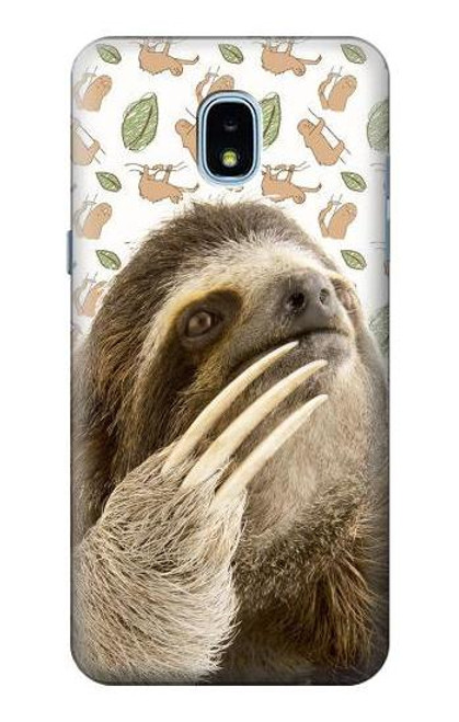 S3559 ナマケモノ Sloth Pattern Samsung Galaxy J3 (2018), J3 Star バックケース、フリップケース・カバー