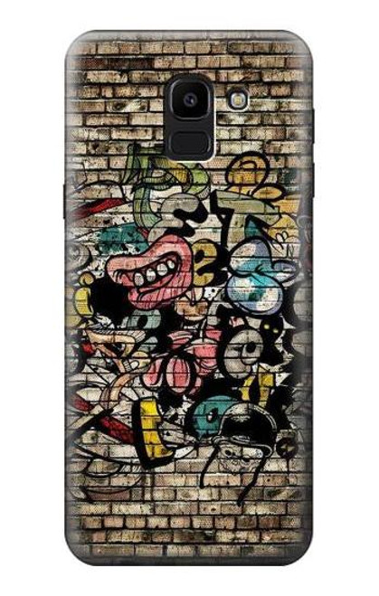 S3394 落書き Graffiti Wall Samsung Galaxy J6 (2018) バックケース、フリップケース・カバー