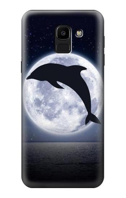 S3510 ドルフィン Dolphin Moon Night Samsung Galaxy J6 (2018) バックケース、フリップケース・カバー